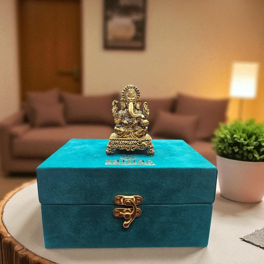 Buy Pure Brass Lakshmi Ganesha Idol Set – Tamas | Diwali Gift Box